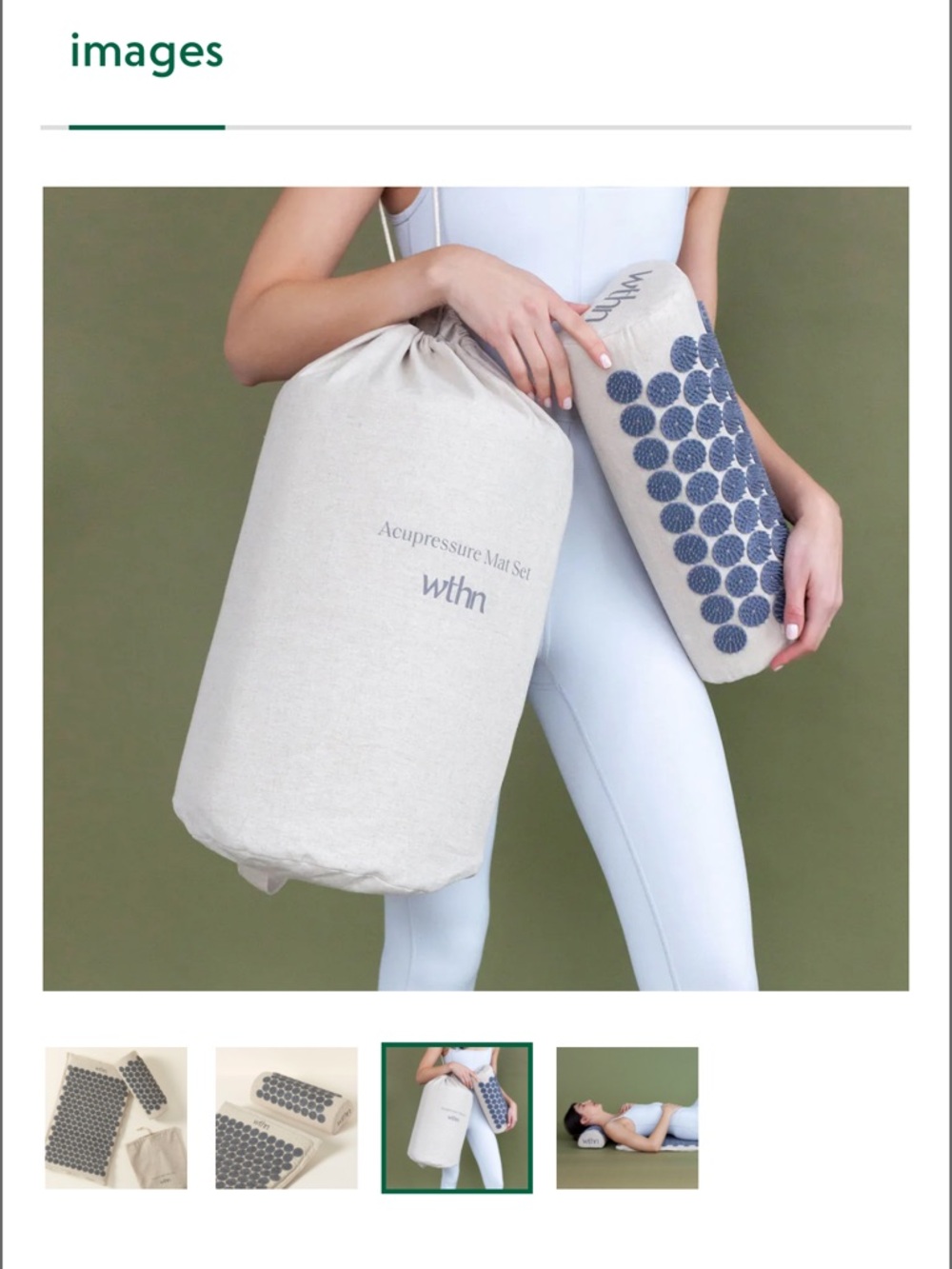 Beige Acupressure Mat & Pillow Set - Relaxation & Pain Relief
